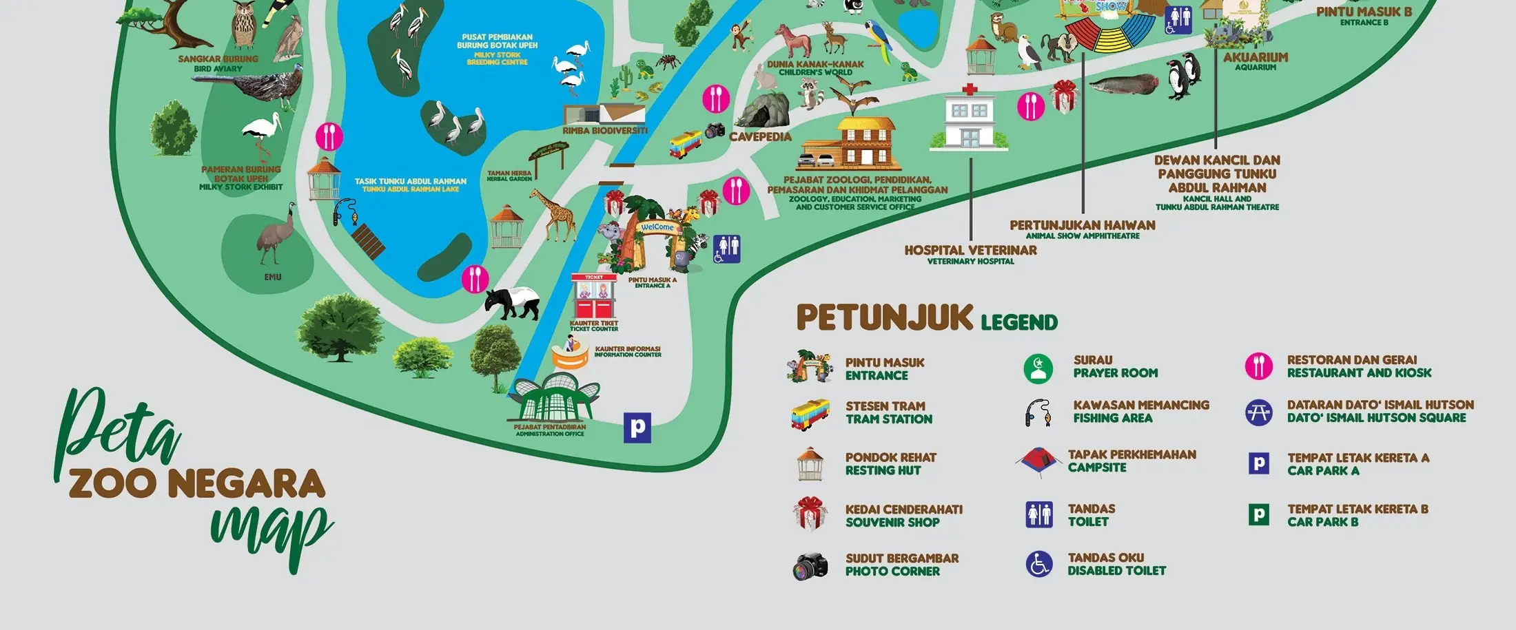 Bottom Zoo Negara Map