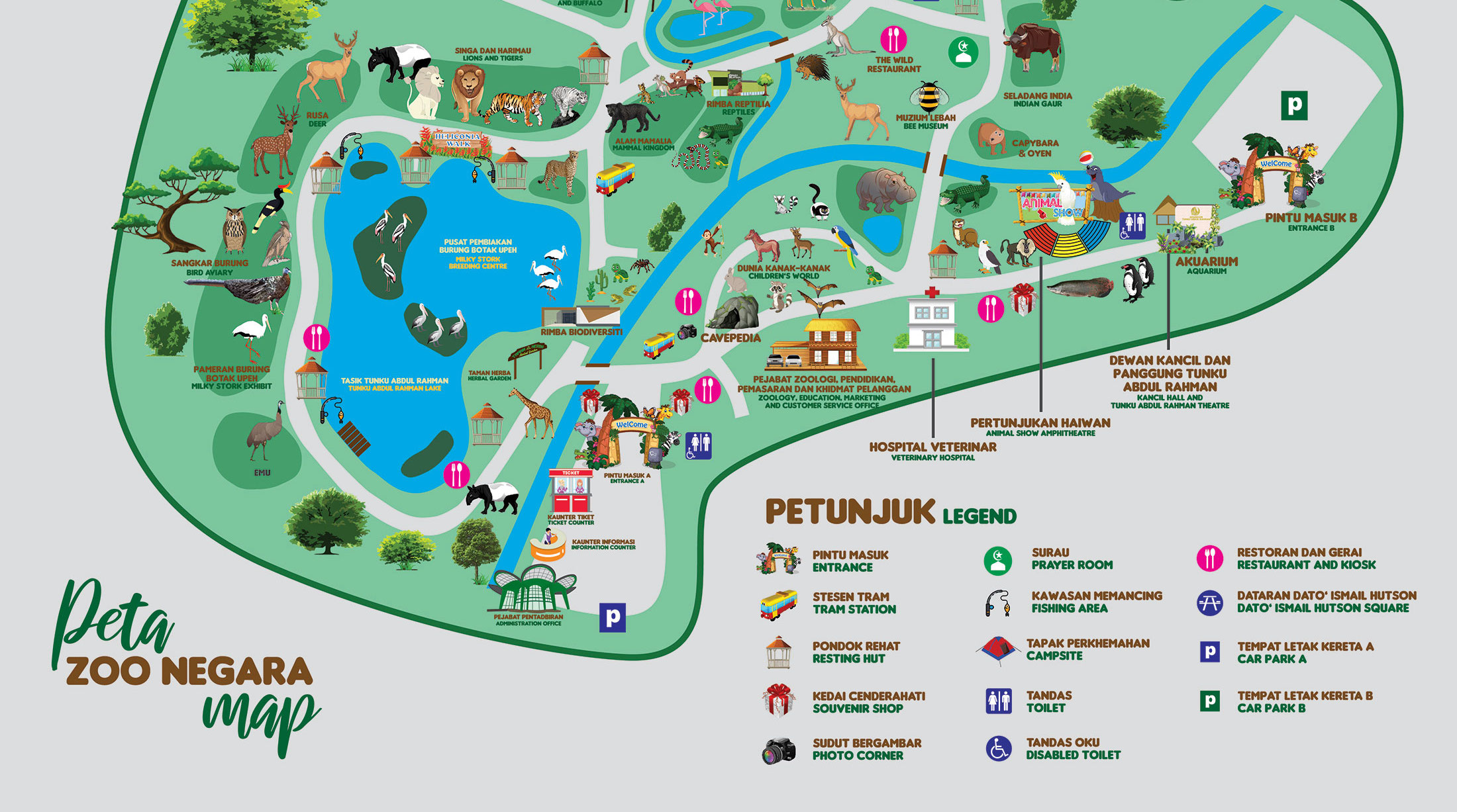 Zoo Negara Map